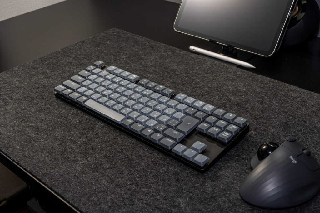 keychron k1 max デスク設置イメージ