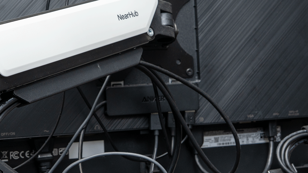 ANKER アンカー USB3.0 4ポートハブ 60㎝ モニター裏へ両面テープで設置