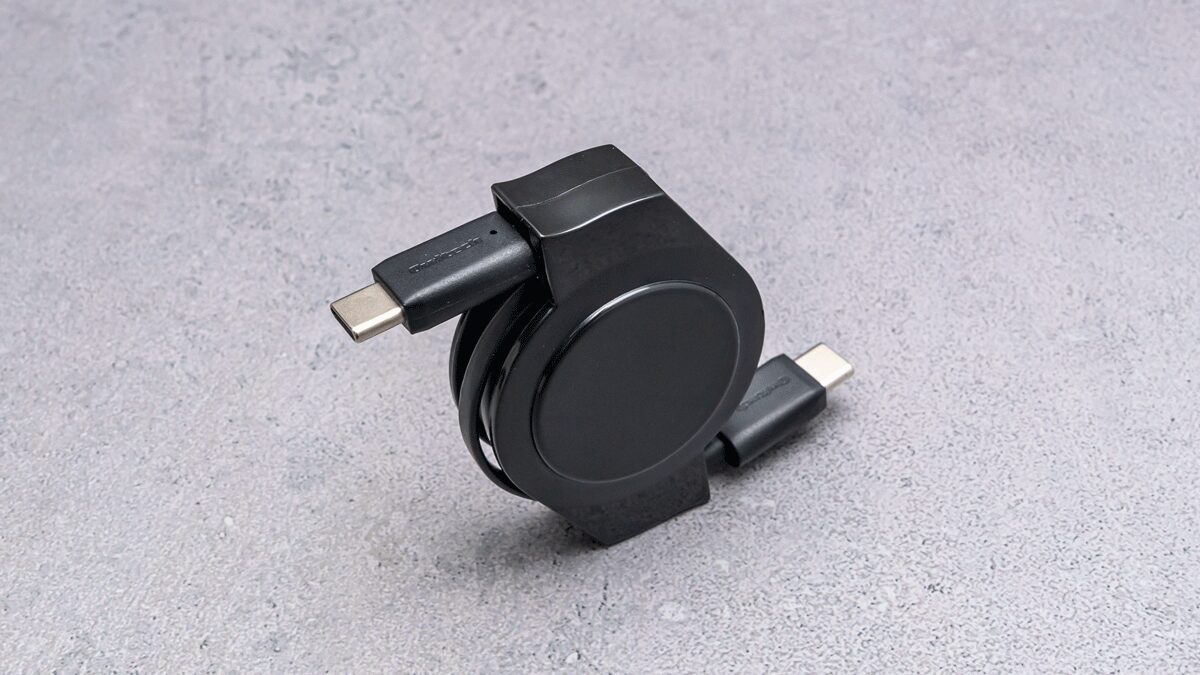 OWLTECH 両引き 巻取り式 充電ケーブルリール USB TYPE-C to TYPE-C