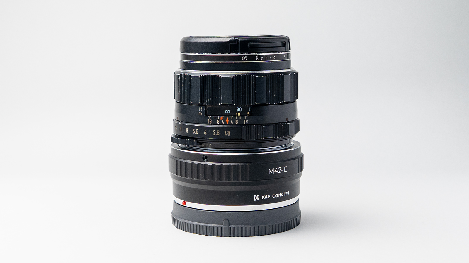 ASAHI PENTAX Super Takumar 55mm F1.8 オールドレンズとマウントアダプター 前後キャップ取付と保管