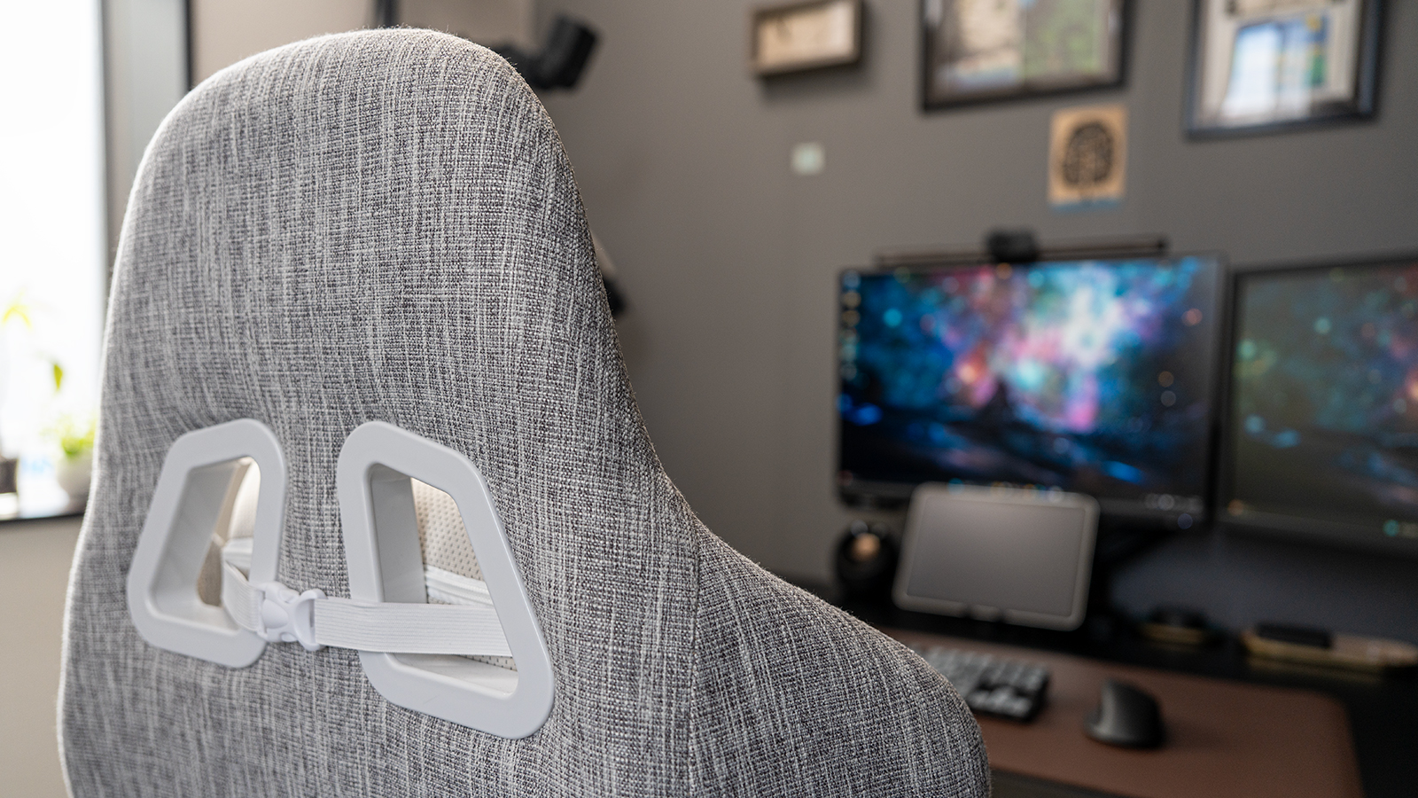 フットレスト付ゲーミングチェア PROST(プロスト) ファブリック素材