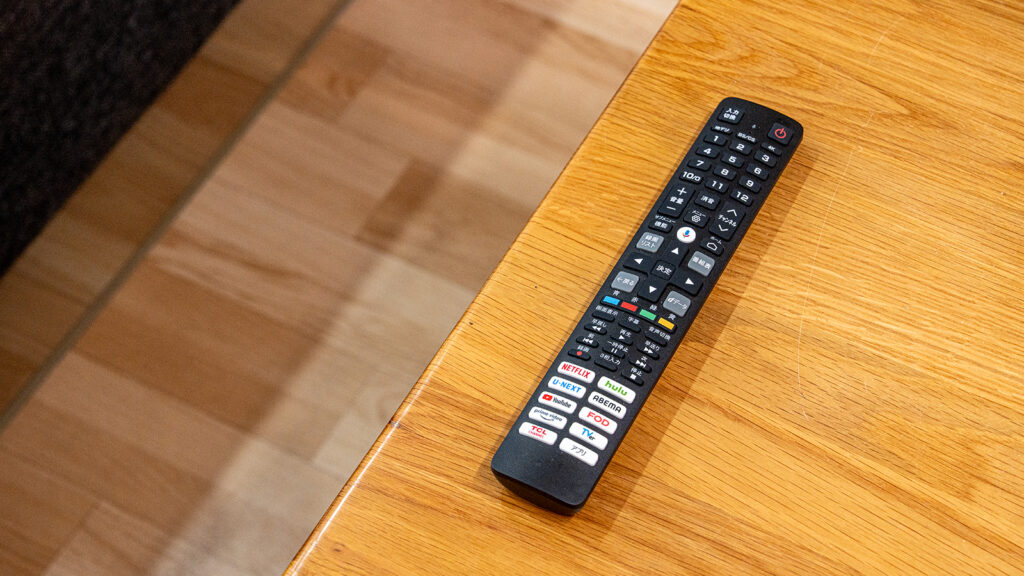 TCL 4Kチューナー内蔵 テレビ 55P61K レビュー リモコン