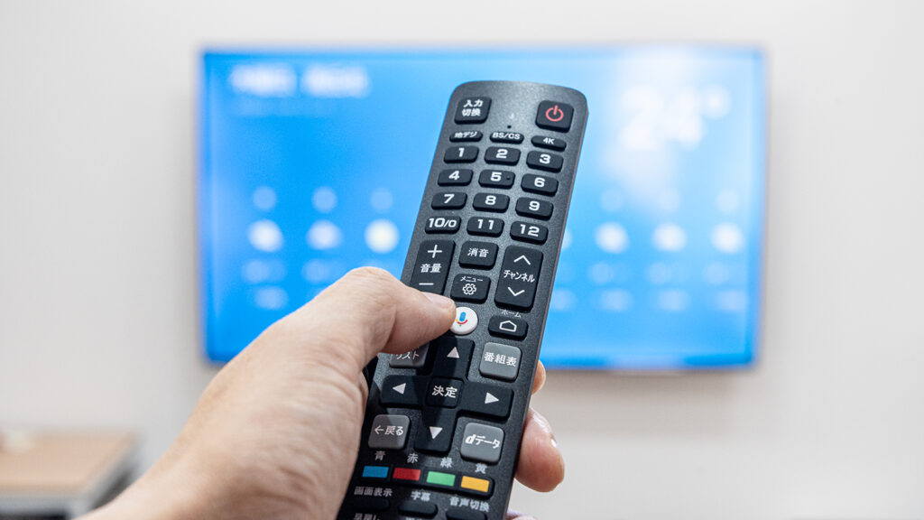 TCL 4Kチューナー内蔵 テレビ 55P61K レビュー Googleアシストボタン