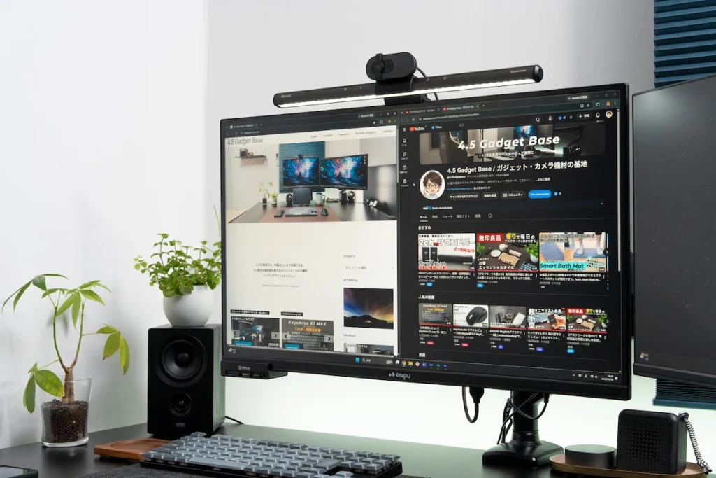 onpuプレミアムビューモニター27インチWQHDでwindowsの画面分割を使ってブラウザ表示してみた